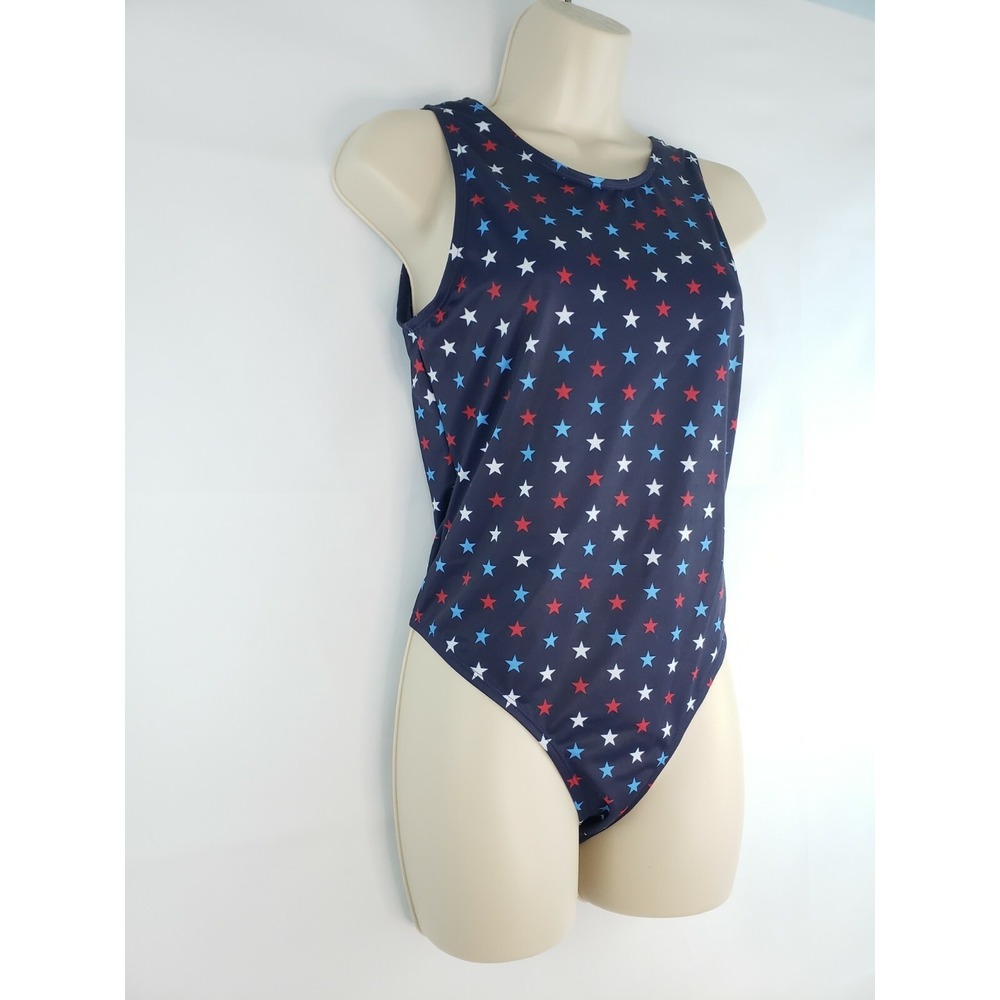 City Streets One Piece Swimwear Americana Stars Blue‎ Swimsuit swimwear XL 18.5 - Picture 6 of 13
